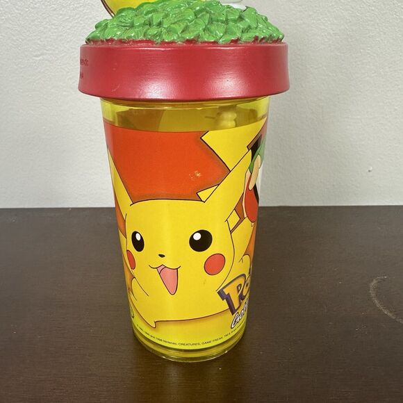 Pokémon Pikachu Lidded Tumbler Cup With Straw Vintage Pokemon Nintendo 1999 - Picture 3 of 7